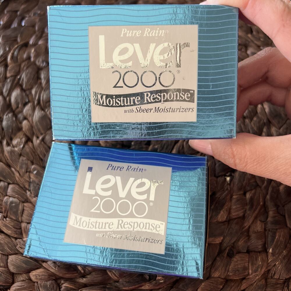 2 Lever 2000 Pure Rain Bar Soap Moisture Response Sheer Moisturizers 4.5oz 2002